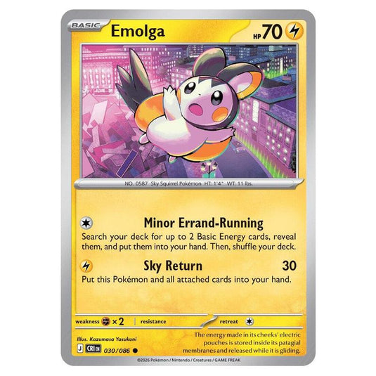 Pokemon - Mega Evolution - Chaos Rising - Emolga - 030/086