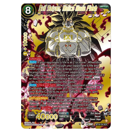 Dragon Ball Super - Fighter's Ambition - Evil Saiyan, Malice Made Flesh - BT19-154