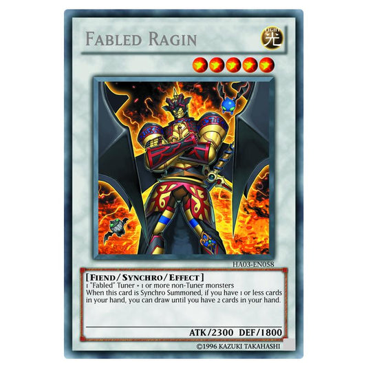 Yu-Gi-Oh! - Hidden Arsenal 3 - Fabled Ragin (Secret Rare) HA03-EN058