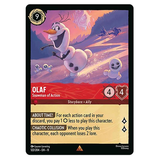 Lorcana - Winterspell - Olaf - Snowman of Action (Rare) - 122/204