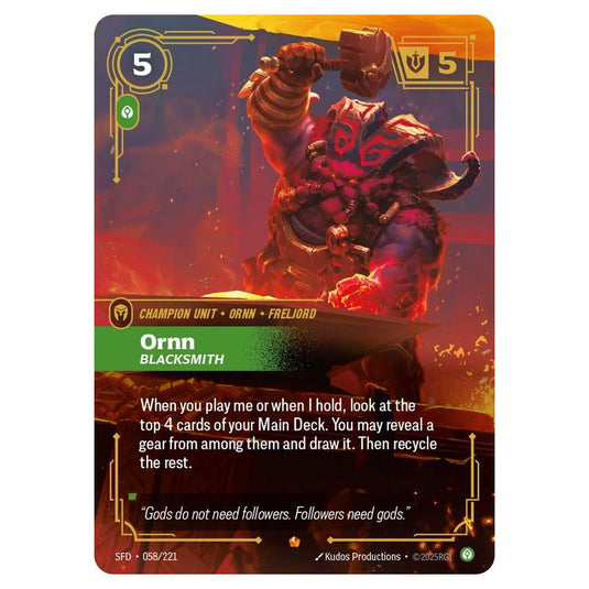 Riftbound: League of Legends TCG - Spiritforged - Ornn - Blacksmith - 058/221