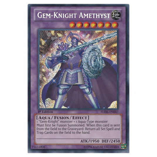 Yu-Gi-Oh! - Hidden Arsenal 6 - Omega Xyz - Gem-Knight Amethyst (Secret Rare) HA06-EN047