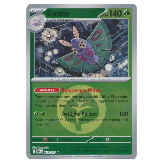 Pokemon - Mega Evolution - Ascended Heroes - Energy Reverse Holo - Dustox - 015/217