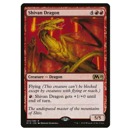 Magic the Gathering - Core Set 2019 - Shivan Dragon - 300/280