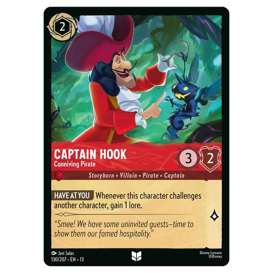 Lorcana - Attack of the Vine - Captain Hook - Conniving Pirate (Uncommon) - 130/207