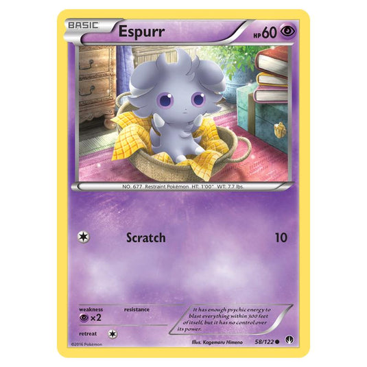 Pokemon - XY - Breakpoint - Espurr - 58/122 (Reverse Holo)
