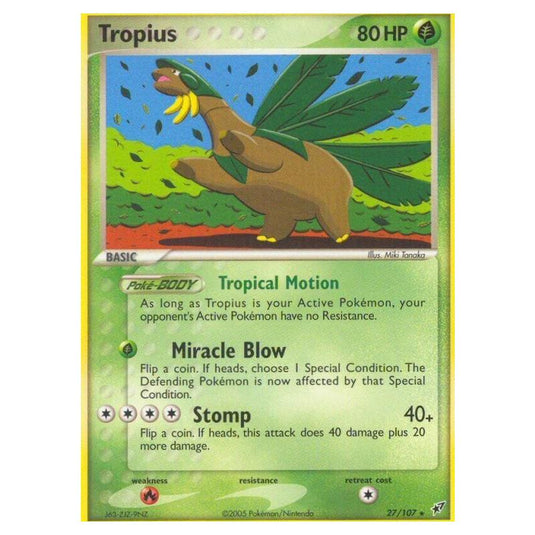 Pokemon - EX Deoxys - Tropius - 027/107