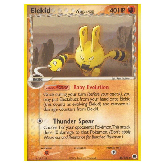 Pokemon - EX Dragon Frontiers - Elekid δ Delta Species - 048
