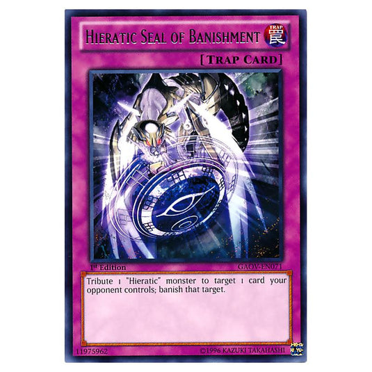 Yu-Gi-Oh! - Galactic Overlord - Hieratic Seal of Banishment (Rare) GAOV-EN071