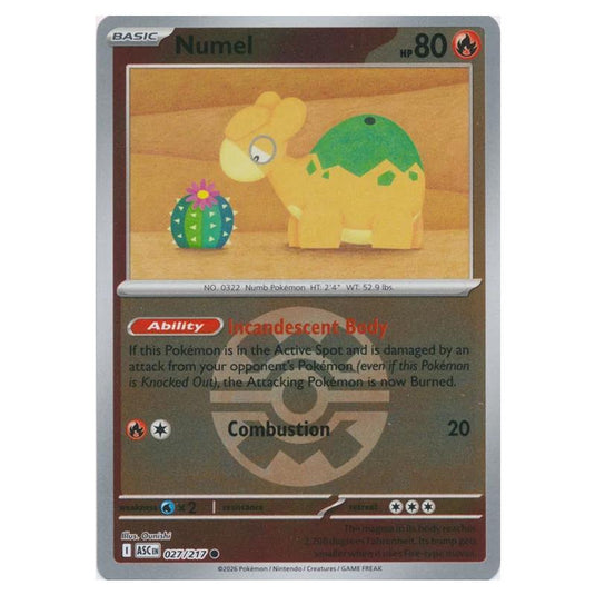 Pokemon - Mega Evolution - Ascended Heroes - Ball & Rocket Reverse Holo - Numel - 027/217