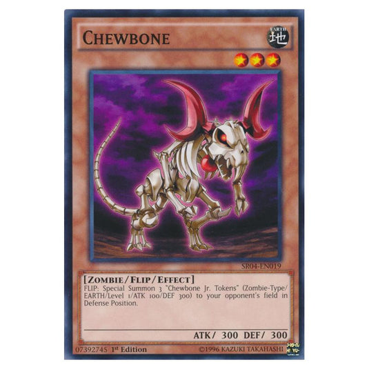Yu-Gi-Oh! - Dinosmasher\'s Fury Structure Deck - Chewbone (Common) SR04-EN019