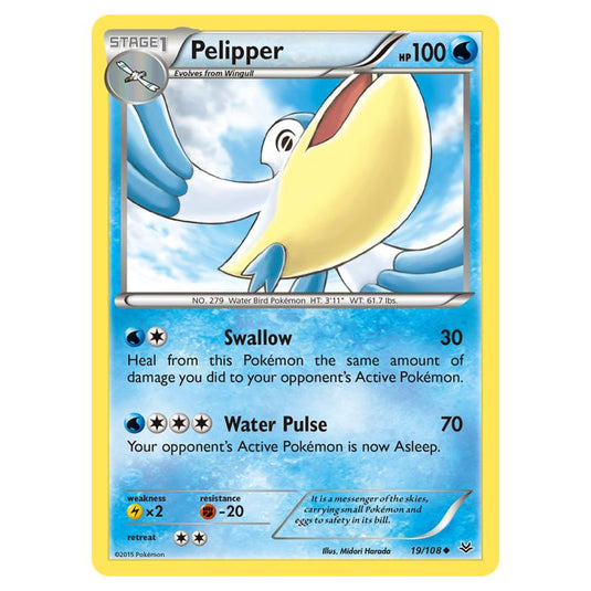 Pokemon - XY - Roaring Skies - Pelipper - 19/108 (Reverse Holo)