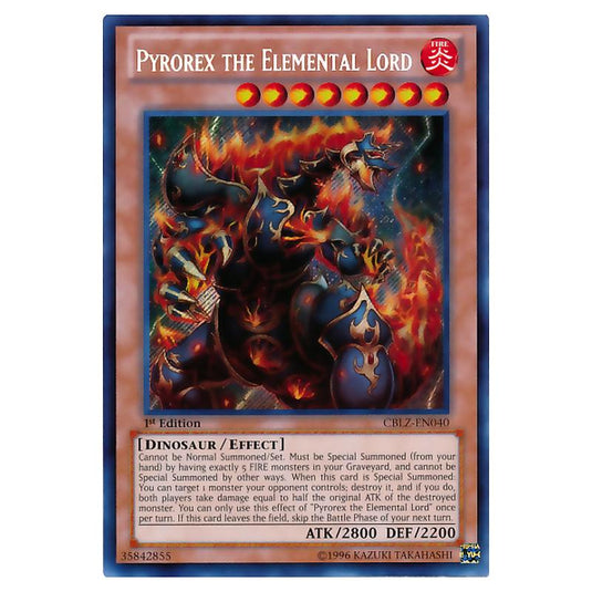 Yu-Gi-Oh! - Cosmo Blazer - Pyrorex the Elemental Lord (Secret Rare) CBLZ-EN040