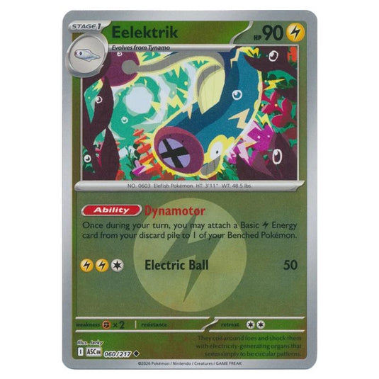 Pokemon - Mega Evolution - Ascended Heroes - Energy Reverse Holo - Eelektrik - 060/217