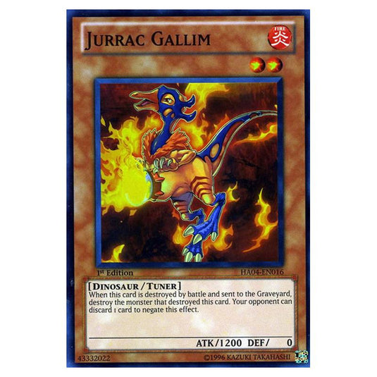 Yu-Gi-Oh! - Hidden Arsenal 4 - Trishula's Triumph - Jurrac Gallim (Super Rare) HA04-EN016