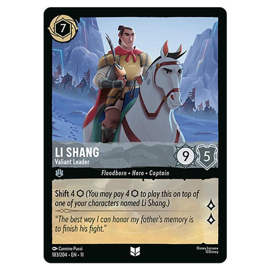 Lorcana - Winterspell - Li Shang - Valiant Leader (Uncommon) - 183/204