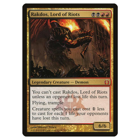 Magic The Gathering - Return To Ravnica - Rakdos, Lord Of Riots - 187/274
