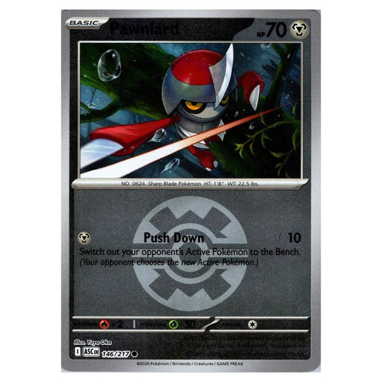 Pokemon - Mega Evolution - Ascended Heroes - Ball & Rocket Reverse Holo - Pawniard - 146/217
