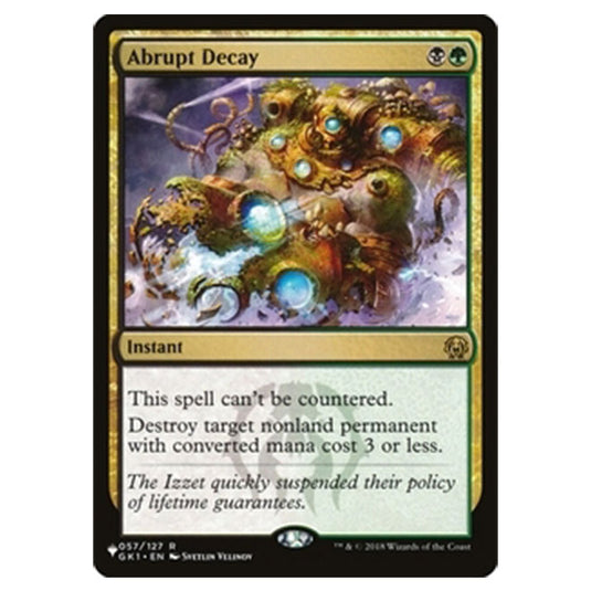 Magic The Gathering - The List - Abrupt Decay - 367/367