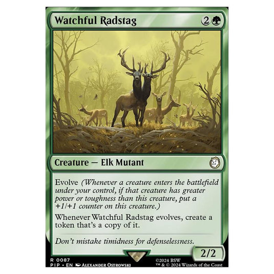 Magic The Gathering - Universes Beyond - Fallout - Watchful Radstag - 0087