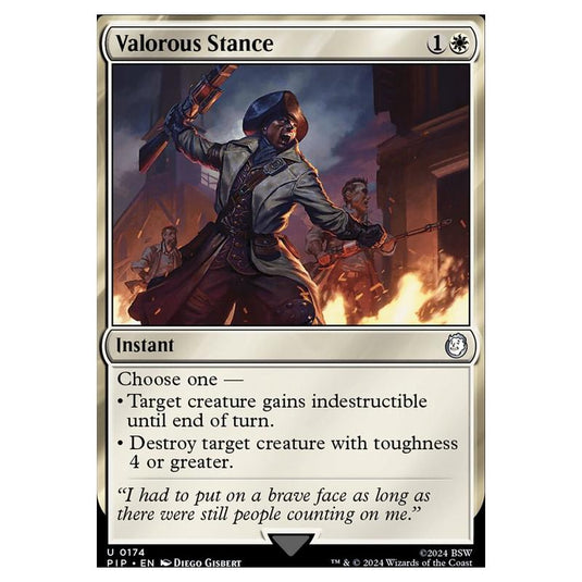 Magic The Gathering - Universes Beyond - Fallout - Valorous Stance - 0174