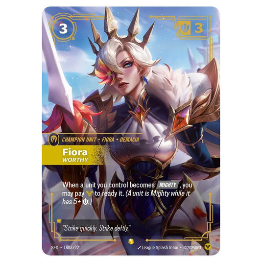 Riftbound: League of Legends TCG - Spiritforged - Fiora - Worthy - 180a/221