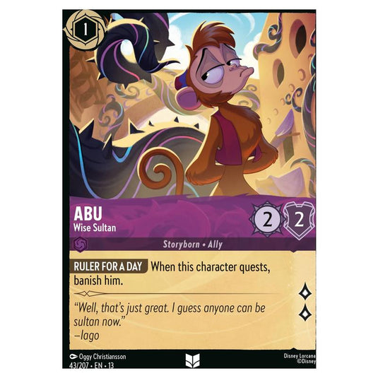 Lorcana - Attack of the Vine! - Abu - Wise Sultan (Uncommon) - 43/207