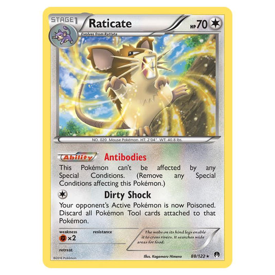 Pokemon - XY - Breakpoint - Raticate - 88/122 (Reverse Holo)