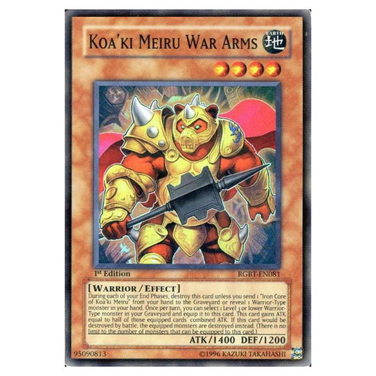 Yu-Gi-Oh! - Raging Battle - Koa'ki Meiru War Arms (Super Rare) RGBT-EN081