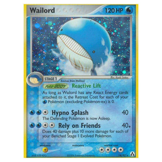 Pokemon - EX Legend Maker - Wailord - 14/92