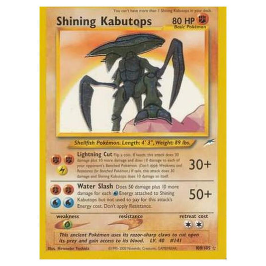 Pokemon - Neo Destiny - Shining Kabutops - 108/105