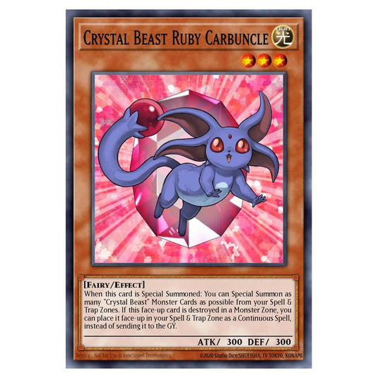 Yu-Gi-Oh! - Speed Duel GX - Duel Academy Box - Crystal Beast Ruby Carbuncle (Common) SGX1-ENF04