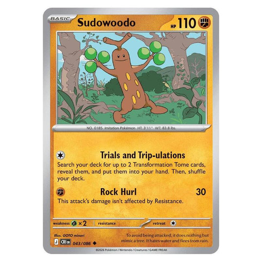 Pokemon - Mega Evolution - Chaos Rising - Sudowoodo - 043/086
