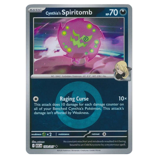 Pokemon - Mega Evolution - Ascended Heroes - Energy Reverse Holo - Cynthia's Spiritomb - 133/217