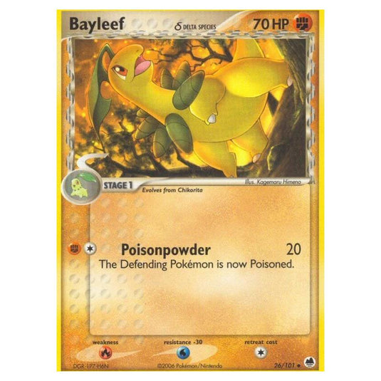 Pokemon - EX Dragon Frontiers - Bayleef δ Delta Species - 026