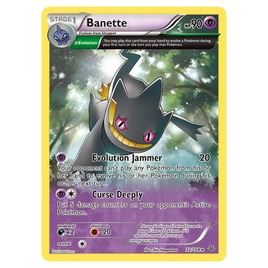 Pokemon - XY - Roaring Skies - Banette - 32/108 (Reverse Holo)