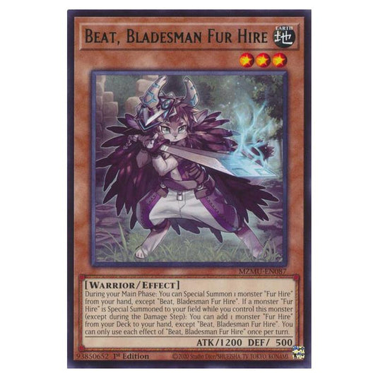 Yu-Gi-Oh! - Maze of Muertos - Beat, Bladesman Fur Hire (Rare) - MZMU-EN087