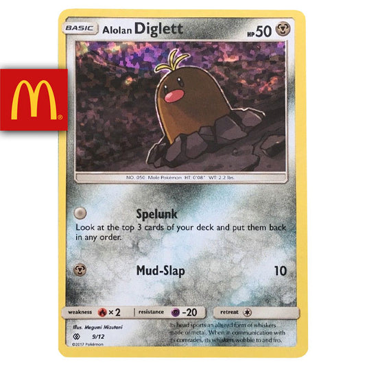 Pokemon - Alolan Diglett - McDonalds 2018 Promo 9/12 Pokemon - Alolan Diglett - McDonalds 2018 Promo 9/12