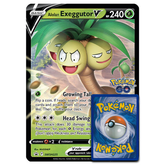 Pokemon - Alolan Exeggutor V - Oversized Promo Card (SWSH225) (Damaged)