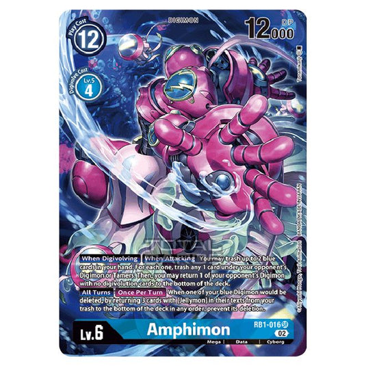 Digimon Card Game - RB-01: Resurgence Booster - Amphimon - (Alternative Art) - RB1-016a