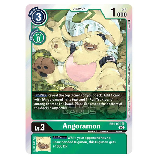 Digimon Card Game - RB-01: Resurgence Booster - Angoramon - (Uncommon) - RB1-020