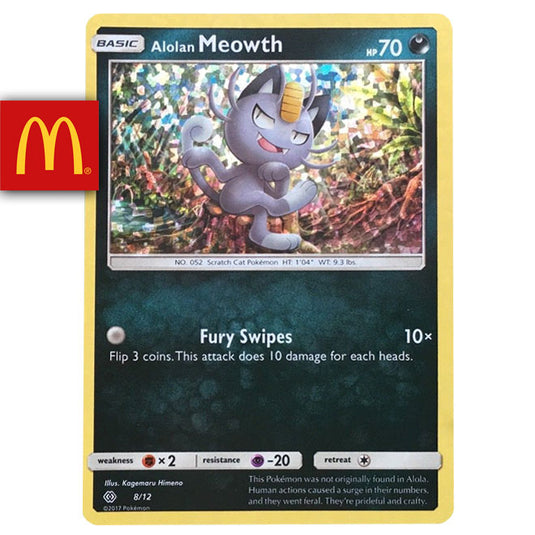 Pokemon - Alolan Meowth - McDonalds 2018 Promo 8/12