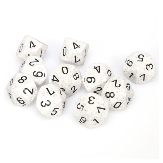 Chessex - Speckled Polyhedral D10 10-Dice Blocks -  Arctic Camo