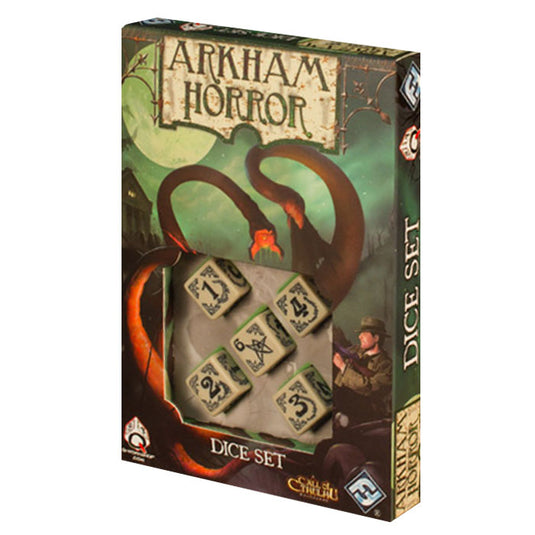 Arkham Horror - Dice Set - Beige & Black