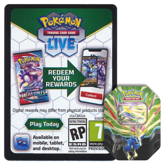 Pokemon - Azure Legends Tin - Xerneas - Online Code Card Pokemon - Azure Legends Tin - Xerneas - Online Code Card