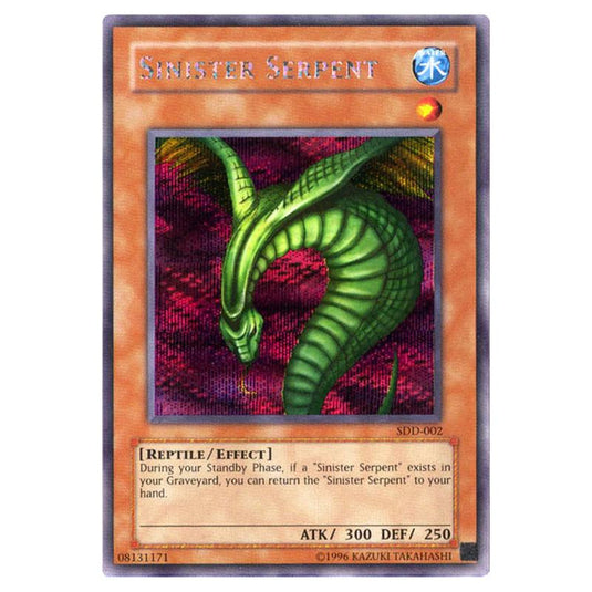 Yu-Gi-Oh! - Yu-Gi-Oh! Worldwide Edition - Stairway to the Destined Duel promotional cards - Sinister Serpent (Prismatic Secret Rare) SDD-002