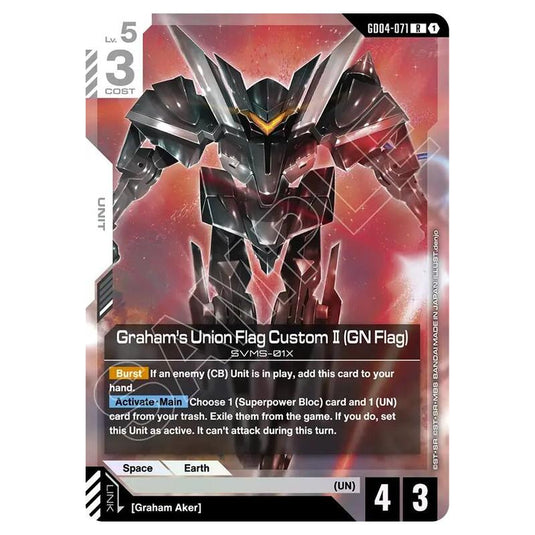 Gundam Card Game - GD-04: Phantom Aria - Graham's Union Flag Custom II (GN Flag) (R) - GD04-071