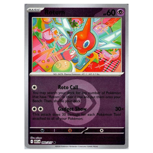 Pokemon - Mega Evolution - Ascended Heroes - Energy Reverse Holo - Rotom - 092/217