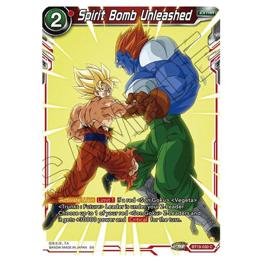 Dragon Ball Super - Fighter's Ambition - Spirit Bomb Unleashed - BT19-030