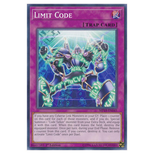 Yu-Gi-Oh! - 2019 Gold Sarcophagus Tin Mega Pack - Limit Code (Common) MP19-EN045